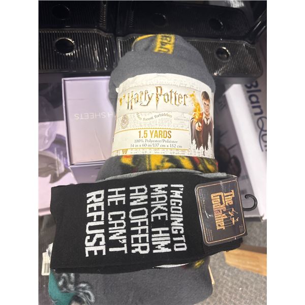 Harry Potter fleece blanket & Godfather socks set