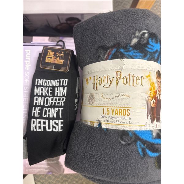 Harry Potter fleece blanket & Godfather socks set