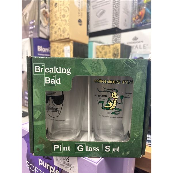 Breaking Bad Pint Glass Set - Heisenberg & Vamonos Pest