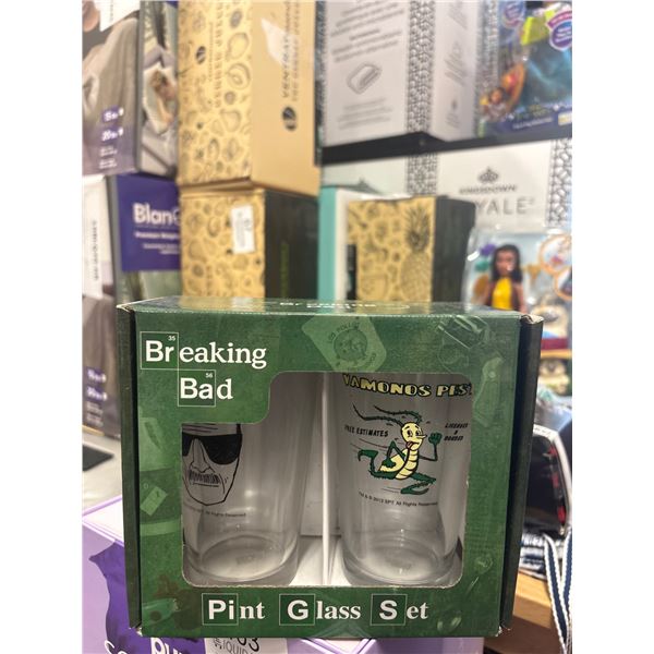 Breaking Bad Pint Glass Set - Heisenberg & Vamonos Pest