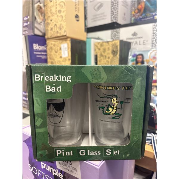 Breaking Bad Pint Glass Set - Heisenberg & Vamonos Pest