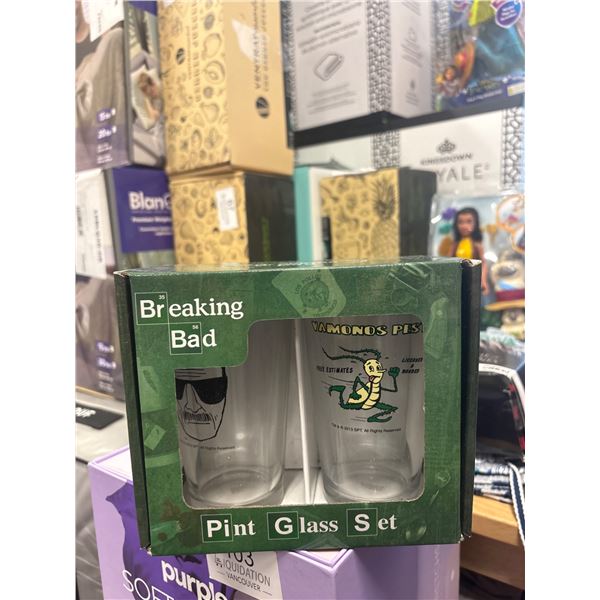 Breaking Bad Pint Glass Set - Heisenberg & Vamonos Pest