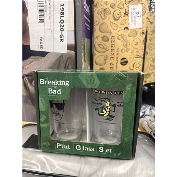 Breaking Bad Pint Glass Set - Heisenberg & Vamonos Pest