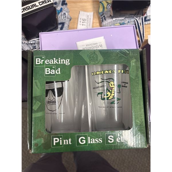Breaking Bad Pint Glass Set - Walter White & Vamonos Pest