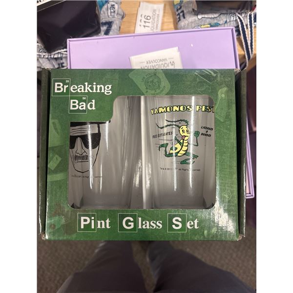 Breaking Bad Pint Glass Set - Heisenberg & Vamonos Pest