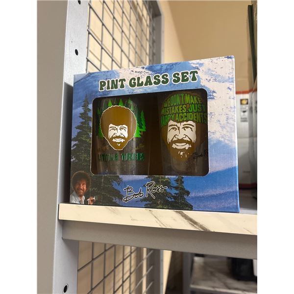 Bob Ross Pint Glass Set - Happy Little Trees & Accidents