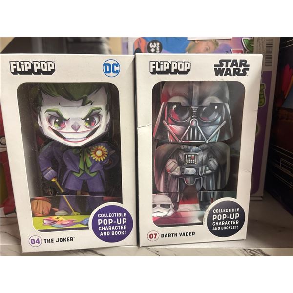 Flip Pop DC Comics Joker & Star Wars Darth Vader Collectible Figures