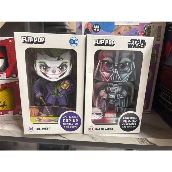 Flip Pop Collectible Pop-Up Joker and Darth Vader Figures