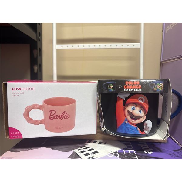 LCW Home Barbie Pink Mug 280 ML & Nintendo Super Mario Color Changing Mug