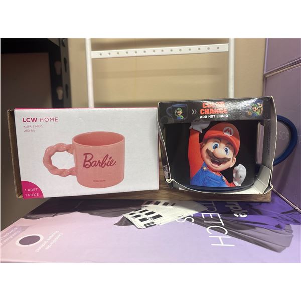 LCW Home Barbie Pink Mug 280 ML & Nintendo Super Mario Color Changing Mug