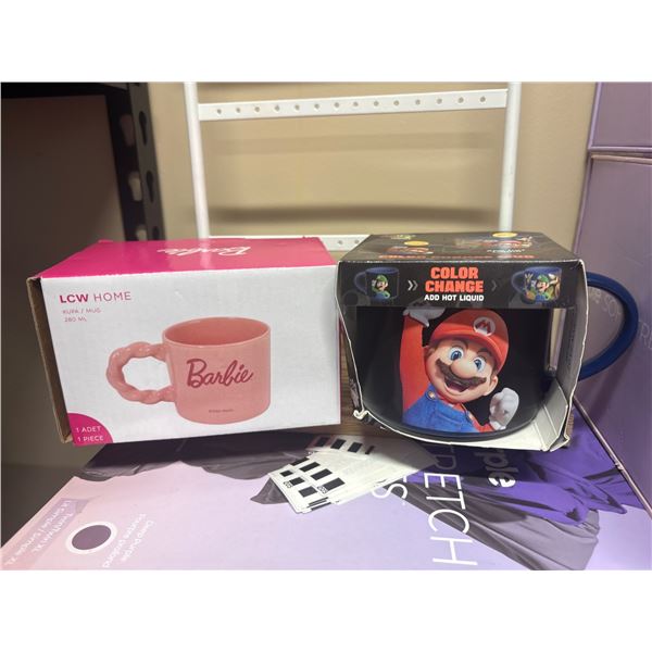 LCW Barbie Pink Mug 280 ML & Nintendo Super Mario Color Changing Mug