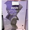 Image 2 : Purple SoftStretch Sheets Set / King/Cal King / Deep Purple - Brand New