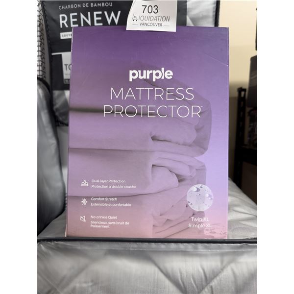 Brand New Purple Mattress Protector  Twin XL