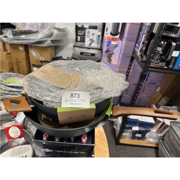 Brand New Eco Neutra Italian Frying Pan Set - 3 Piece (GRILL26 ROUND+SAUTE24+LID24) - Made in Italy