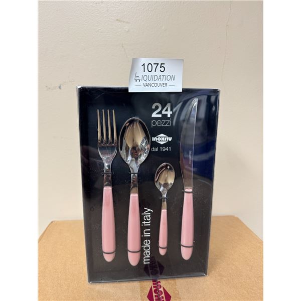 Brand New Nilu Italian Stainless Steel 24 Piece Set-Pink | Made in Italy