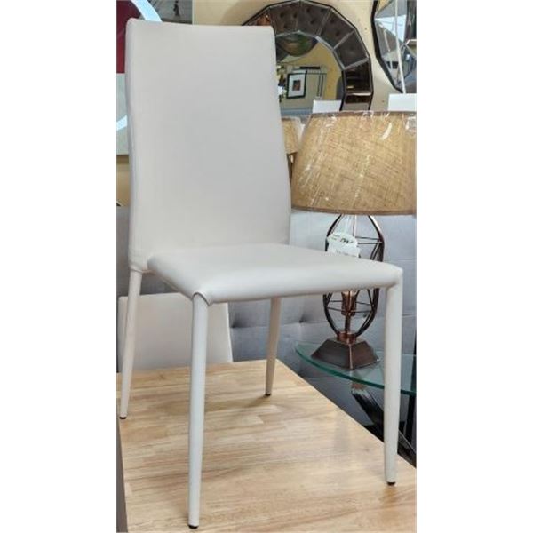 Brand New set of 2 Leo Dining Chair - White Colour 17"L x 21"D/W x 38"H