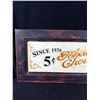 Image 2 : A Custom Made Reverse Painted on Glass  5Cent Cigar Sign No Shipping