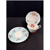 Image 4 : 2 Vintage Bone China Porcelain Teacup and Saucers with Side Plates