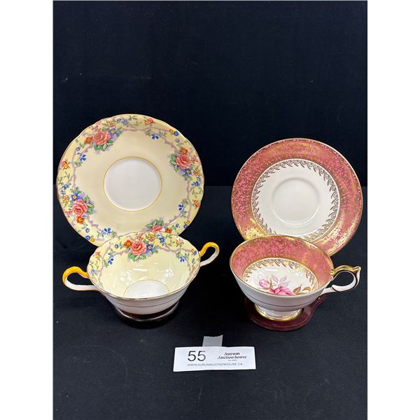 2 Very Nice Aynsley Teacup and Saucers Bone Cina