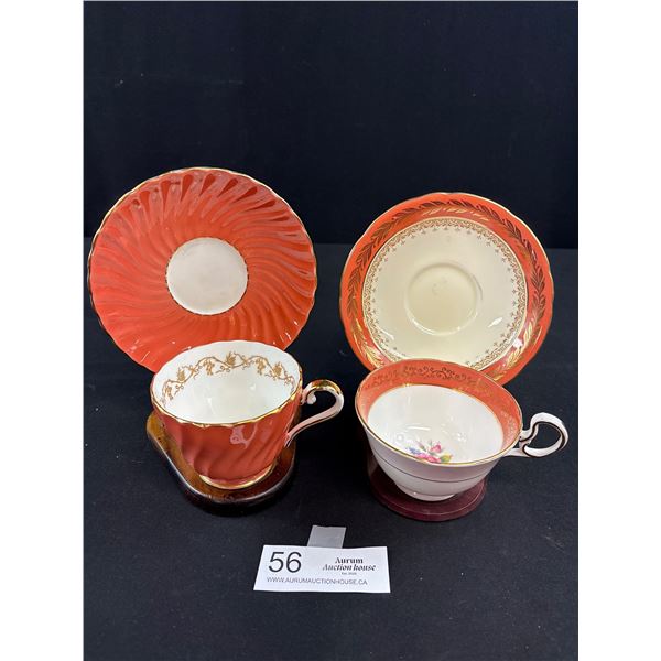 3 Very Nice Aynsley Teacup and Saucers Bone Cina