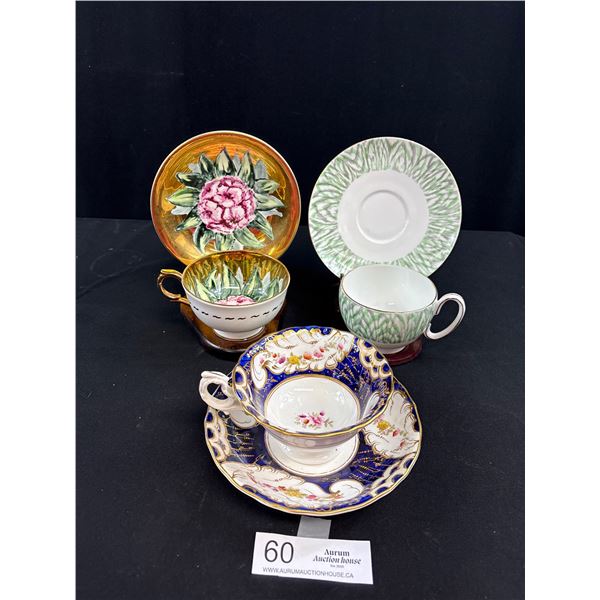 A Nice Lot of 3 Porcelain Bone China Teacups and Saucers