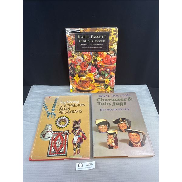 3 Vintage Hard Cover Books on Collecting Indian Arts,Royal Doulton Etc