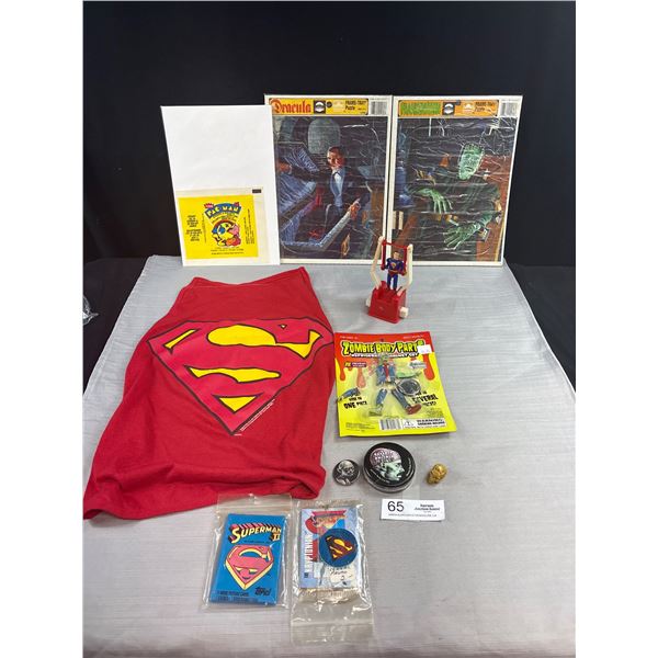 A Collectible Lot of Superman Pac-man  Puzzles Etc