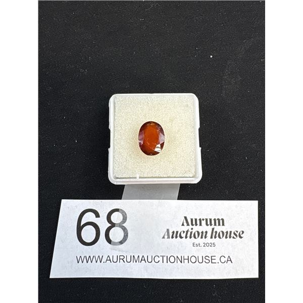 A Natural Big Garnet 3.995CT Oval Cut Brazil Untreated