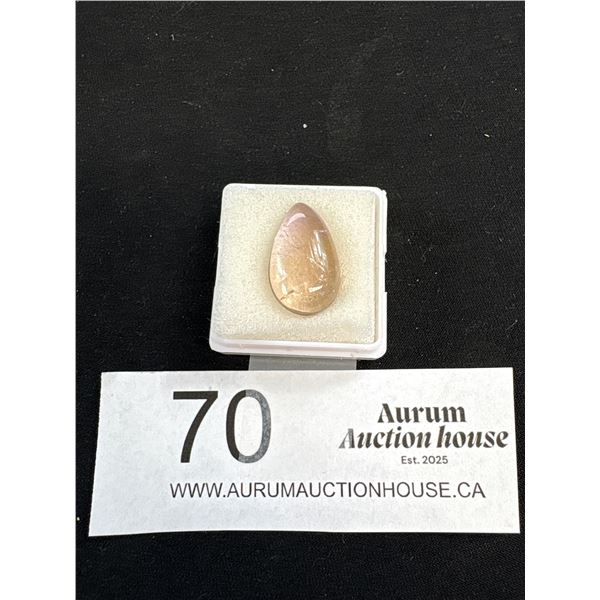 Ametrine Amethyst & Citrine Pear Cabochon Brazil 10.19 CT Untreated