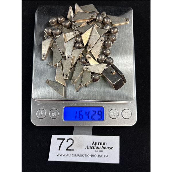 164.29 Grams of Sterling Silver Pieces From Jewelry