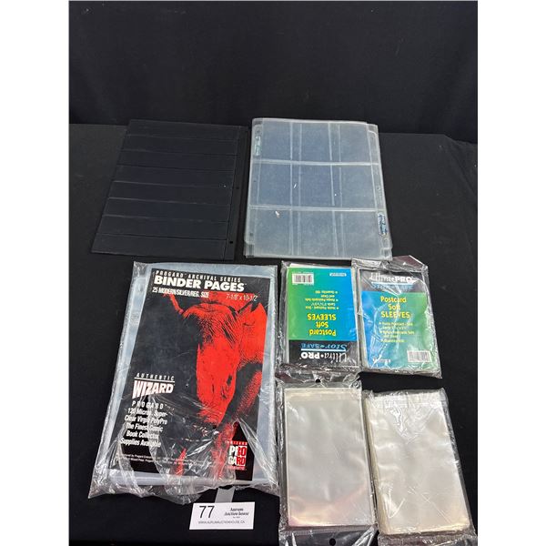 Large Lot of Unused Plastic Holders for Postcards Trading Cards ETC