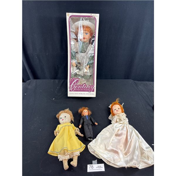 Lot of 4 Vintage Dolls One Still in Original Box
