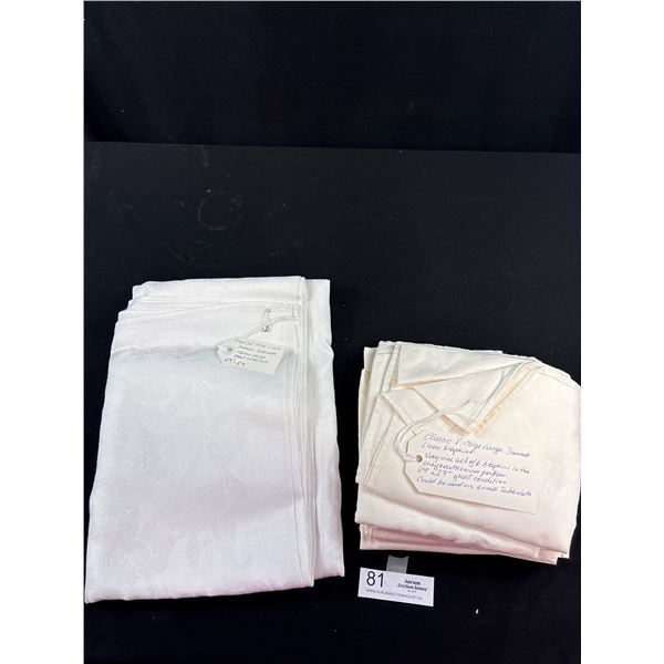 A Lovely Vintage Tablecloth and a Set of 6 Linen Napkins