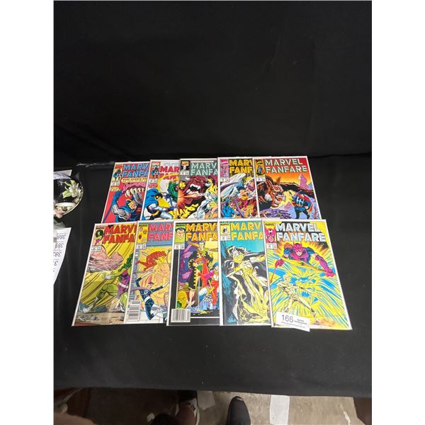 Lot of 10 Marvel Fanfare Comics on Board in Bag