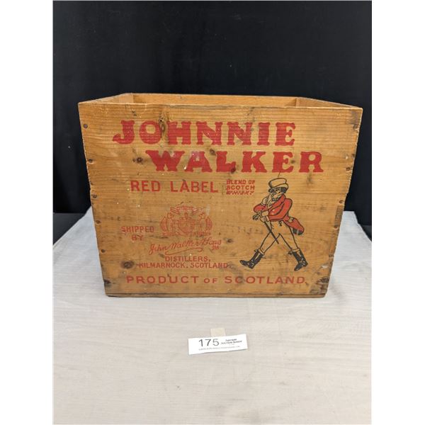 Vintage Johnnie Walker Wooden Bottle Box