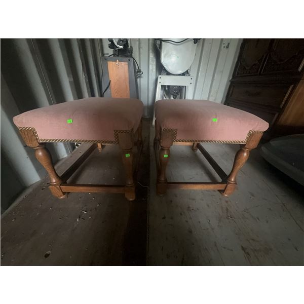 Upholstered Wooden Stools