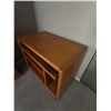 Image 2 : Oak Wood Computer Desk with Pull-Out Tray