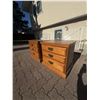 Image 2 : Oak Three-Drawer Nightstands
