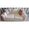 Image 1 : Two Seat Sofa with Beige Upholstery and Pastel Flowers