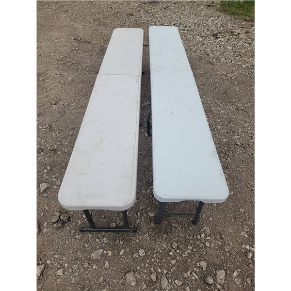 Folding Resin Benches 72"