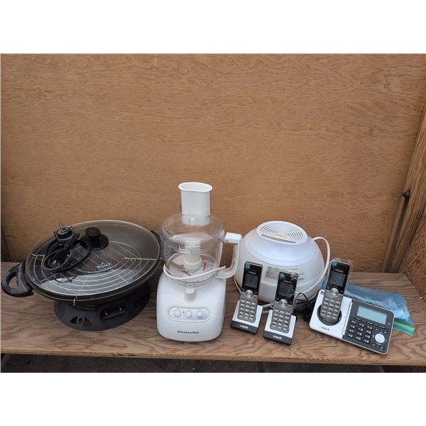 Home Convenience Lot! - Chopper, Wok, Humidifier and Cordless Phones