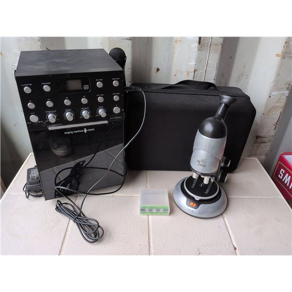 Singing Machine Classic SML385BK and Edu-Sc?i Microscope