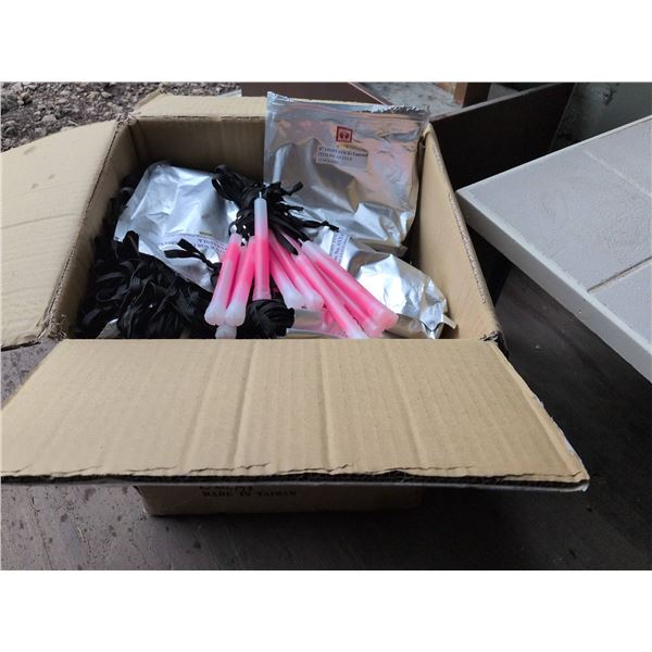 6-Inch Red Light Sticks with Lanyards