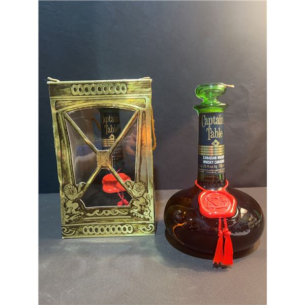 Two Captain's Table Canadian Whisky Decanters