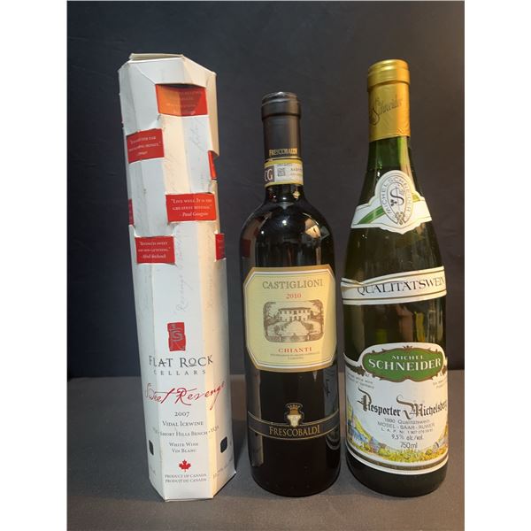 Two White Wines and One Red Wine Assortment