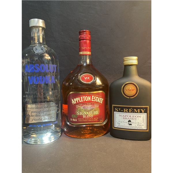 Absolut Vodka, Appleton Rum, St-Rémy Brandy