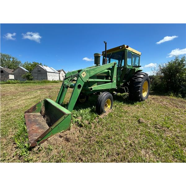 JD 4020, 8 spd c/w 58 FEL, dual hyds, 540 PTO, 23.1 x 30 singles, showing 3427 hrs, SN: T213R268989R