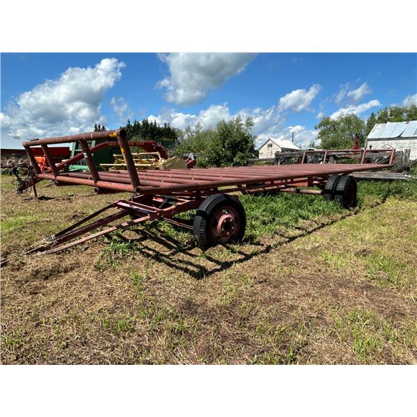 Steel pipe bale wagon, approx. 10 ft. x 30 ft.