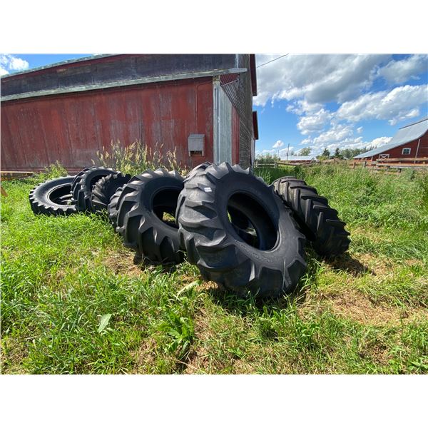 Various used tractor tires