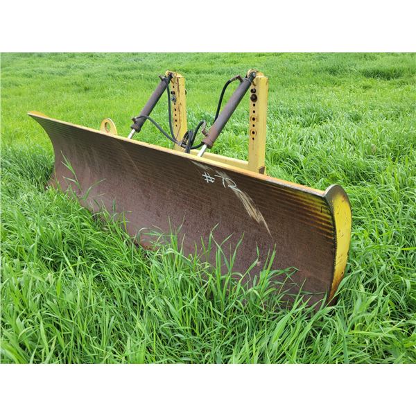Degelman HD10 Dozer blade, approx. 10 ft. c/w manual angle # 9392, c/w mounts that were mounted on t